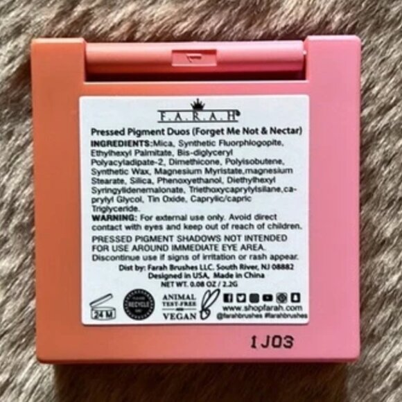 Brand New F.A.R.A.H Eyeshadow Duo - Forget Me Not & Nectar - Picture 10 of 10